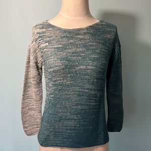 Nic & Zoe blue green ombré sweater